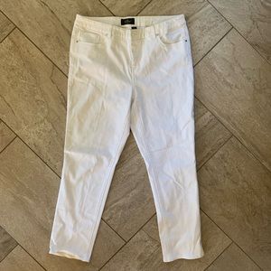 Cropped white jeans by Chico’s.